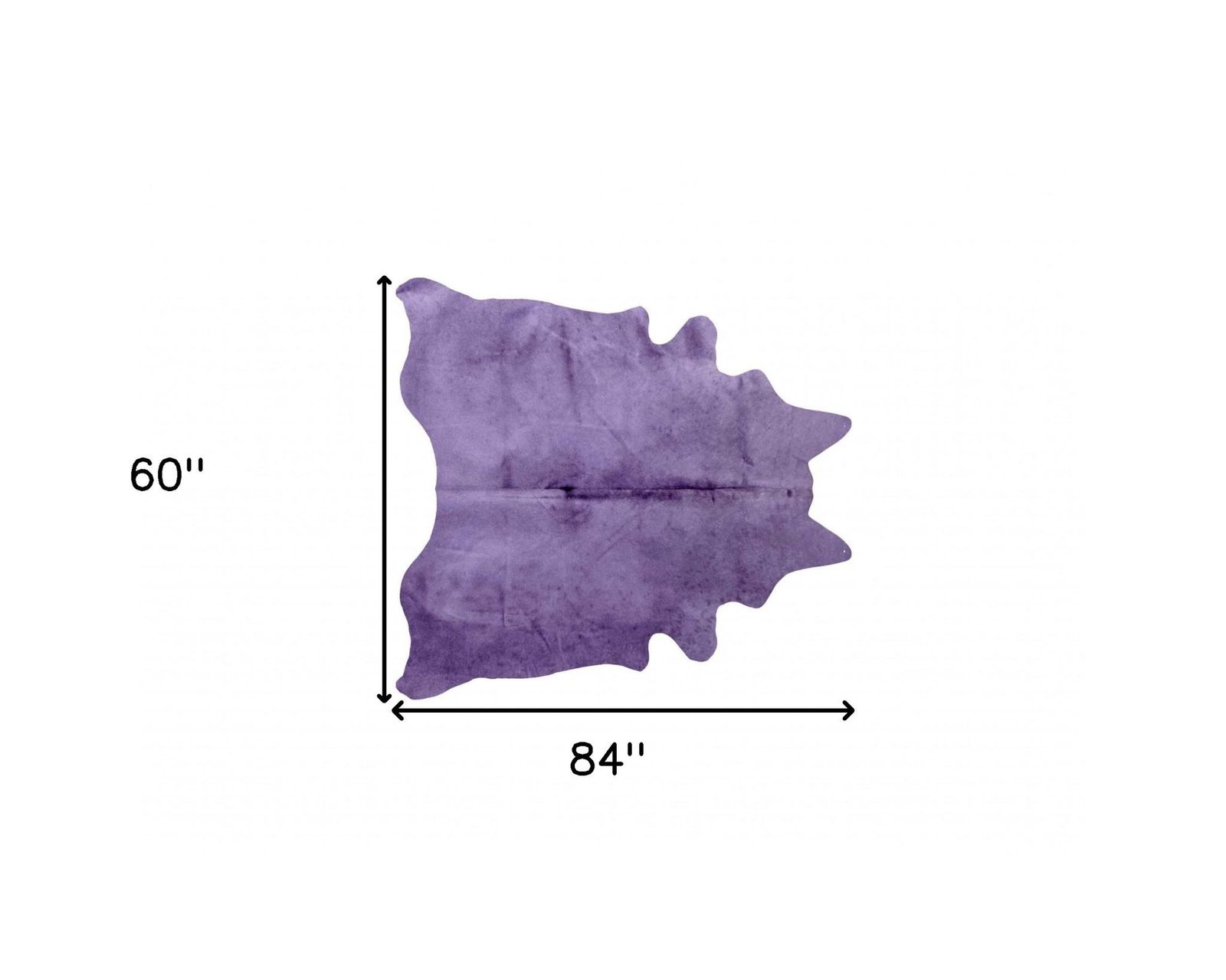 5′ X 7′ Purple Cowhide Hand Tufted Area Rug