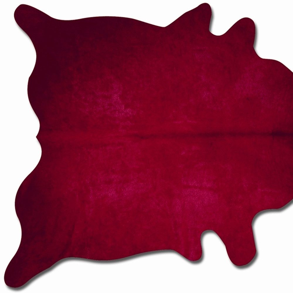 5′ X 7′ Burgundy Cowhide Area Rug