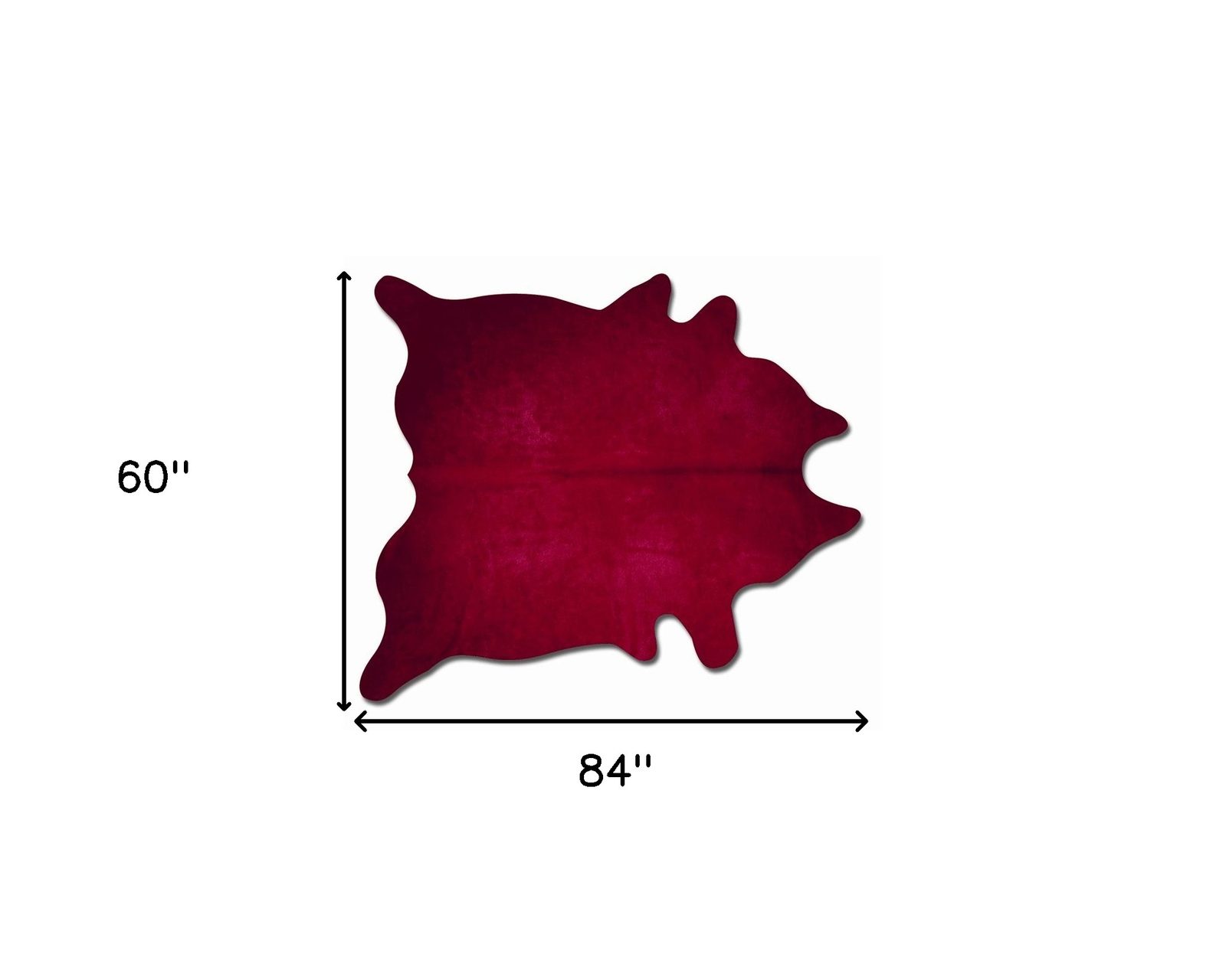 5′ X 7′ Burgundy Cowhide Area Rug