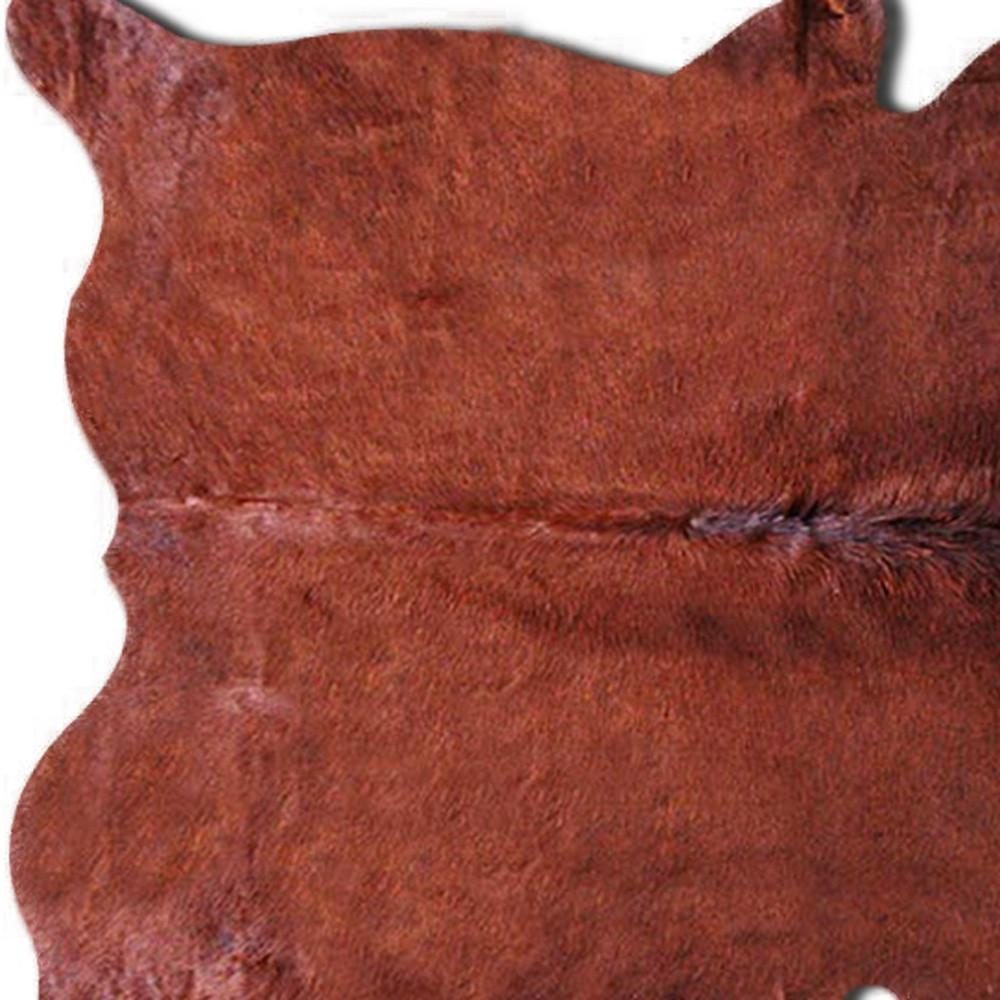 5′ X 7′ Brown Cowhide Print Area Rug