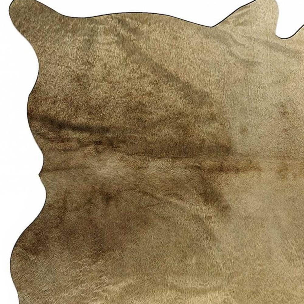 5′ X 7′ Taupe Cowhide Print Area Rug