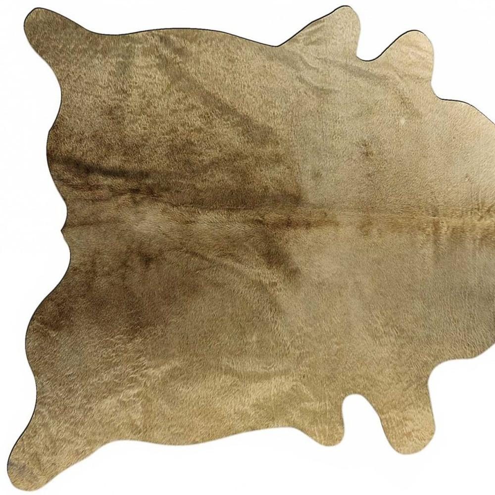 5′ X 7′ Taupe Cowhide Print Area Rug