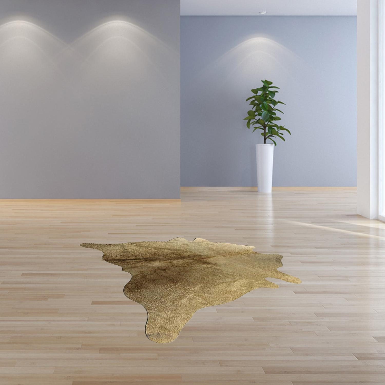 5′ X 7′ Taupe Cowhide Print Area Rug