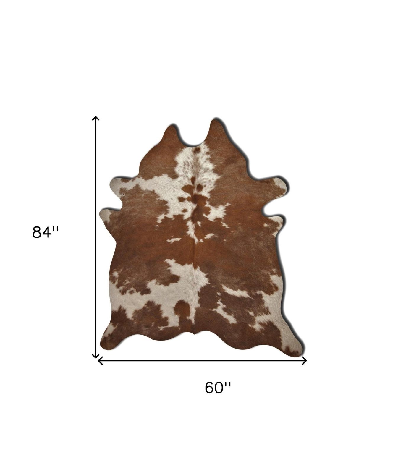 5′ X 7′ Brown And White Cowhide Area Rug II
