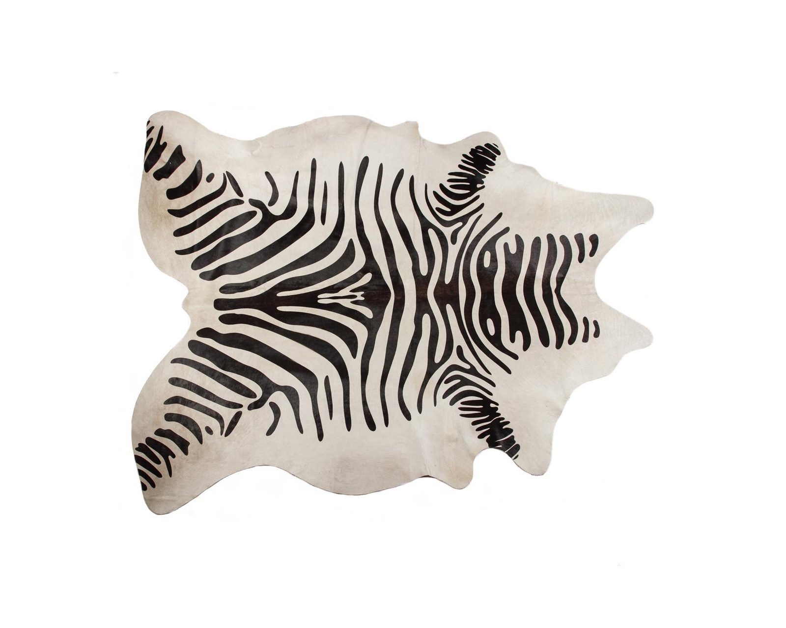 5′ X 7′ Zebra Stripe Natural Cowhide Area Rug