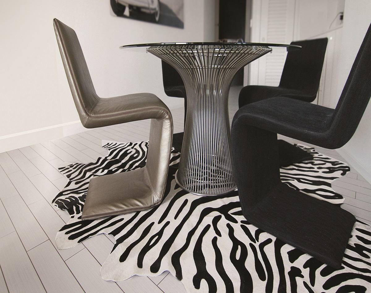 5′ X 7′ Zebra Stripe Natural Cowhide Area Rug