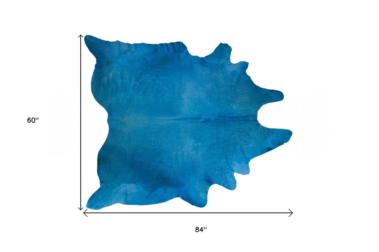 5′ X 7′ Blue Cowhide Handmade Area Rug