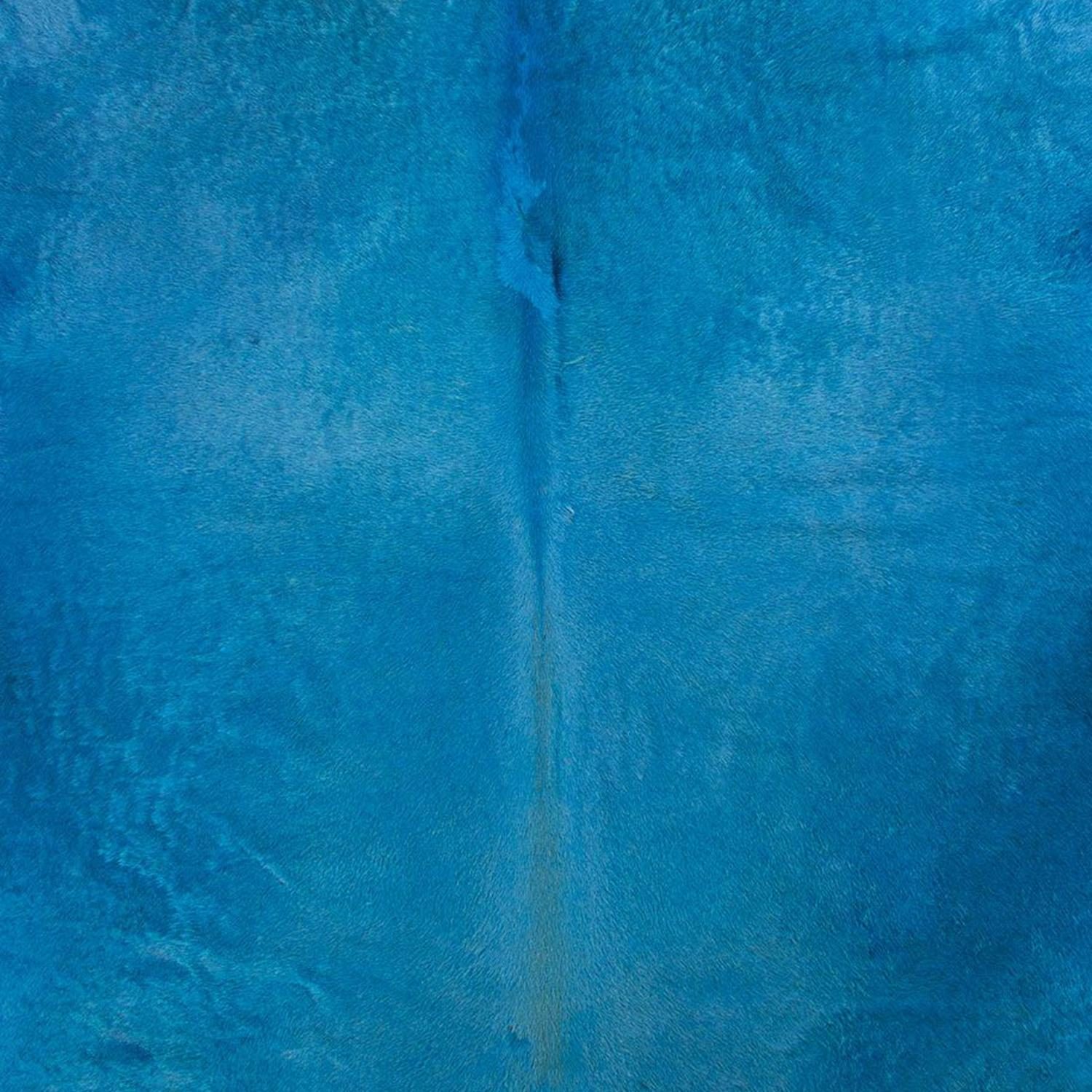 5′ X 7′ Blue Cowhide Handmade Area Rug