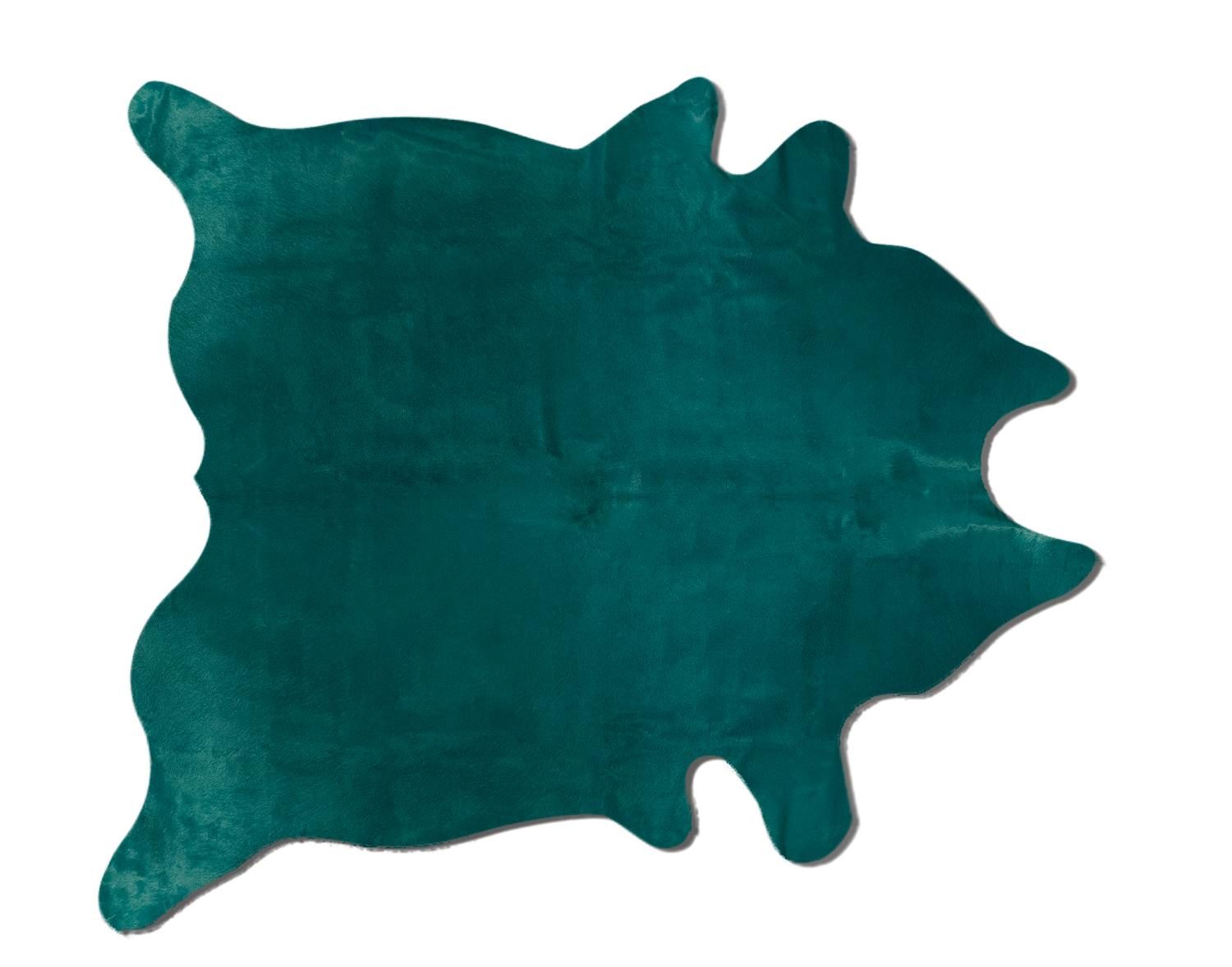 5′ X 7′ Green Cowhide Area Rug