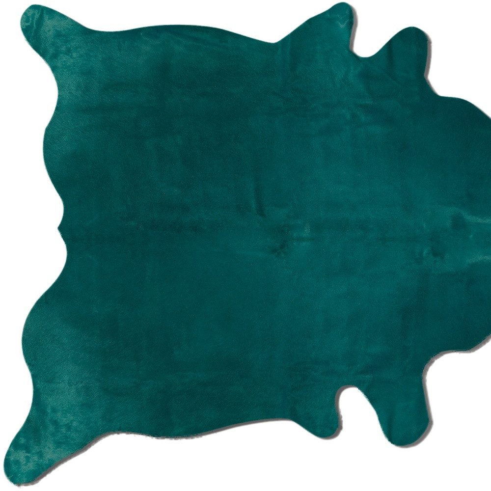 5′ X 7′ Green Cowhide Area Rug