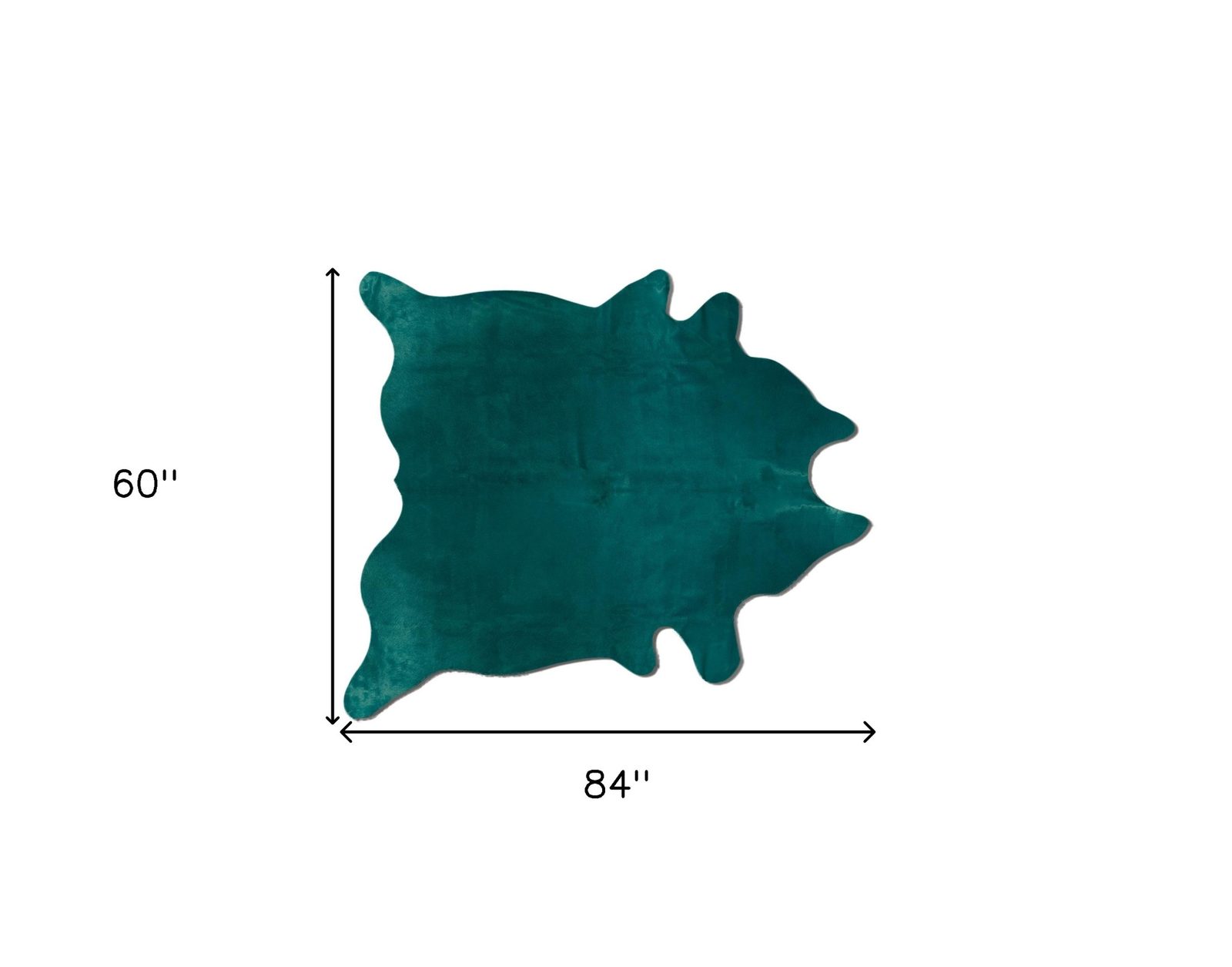 5′ X 7′ Green Cowhide Area Rug