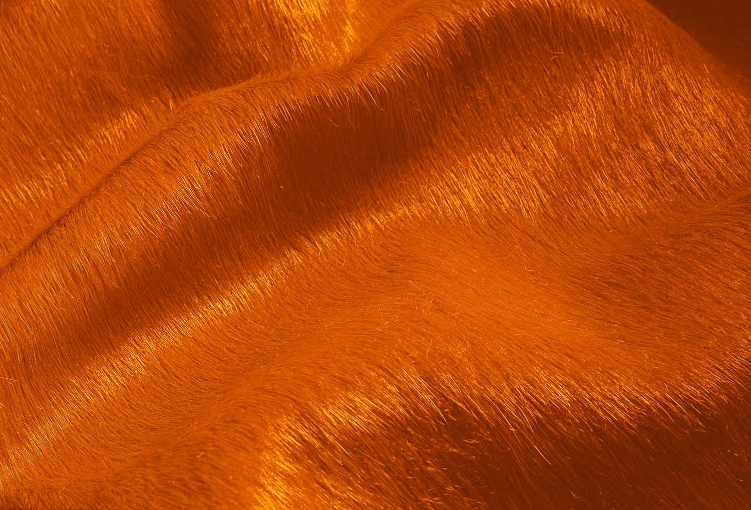 5′ X 7′ Orange Cowhide Area Rug