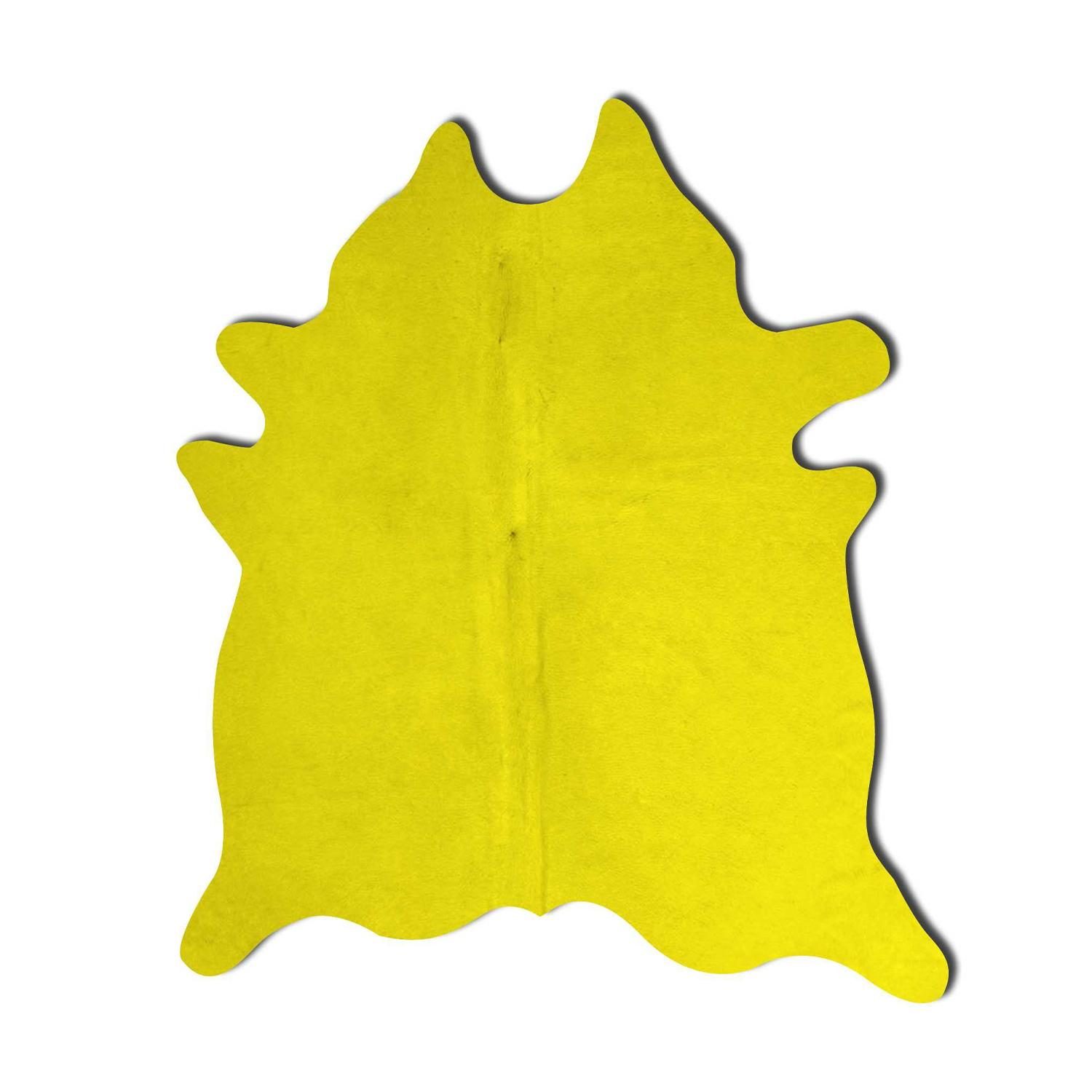 5′ X 7′ Yellow Cowhide Area Rug