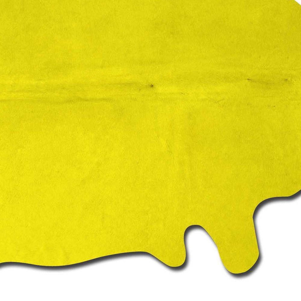 5′ X 7′ Yellow Cowhide Area Rug