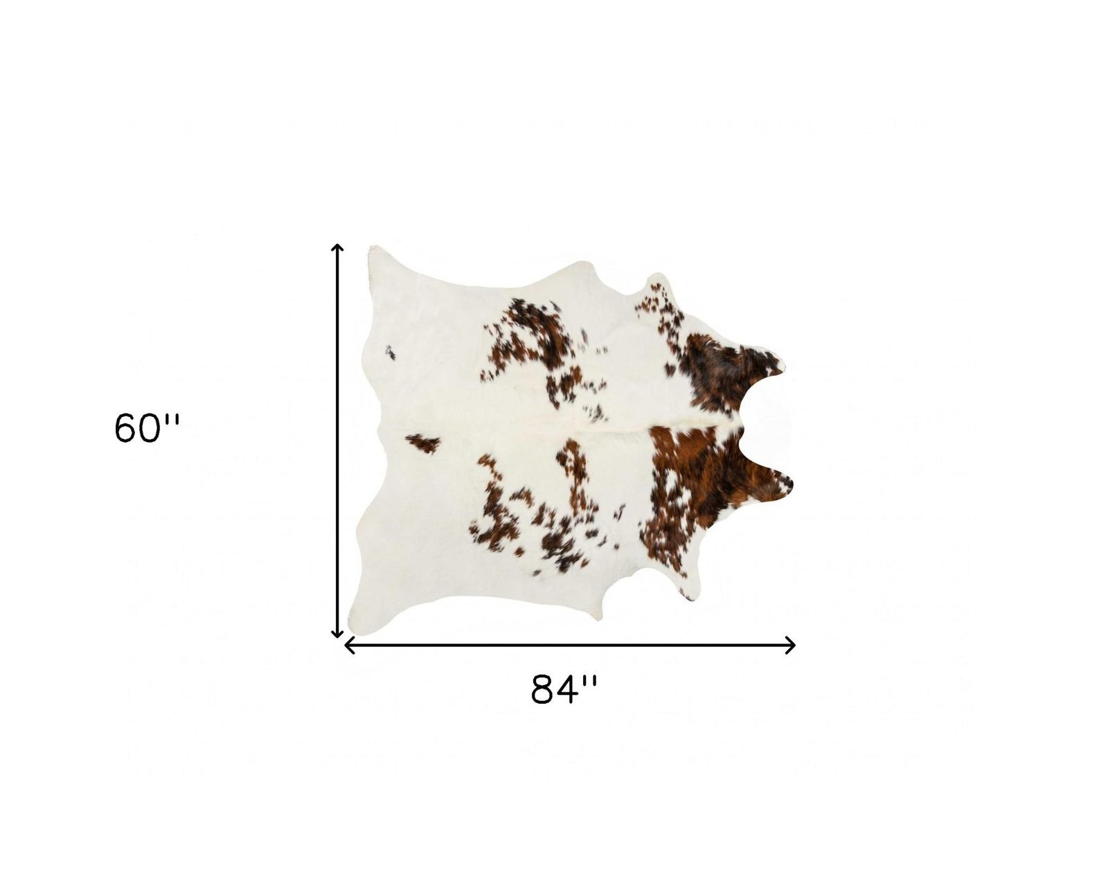 5′ X 7′ Brown And White Cowhide Area Rug