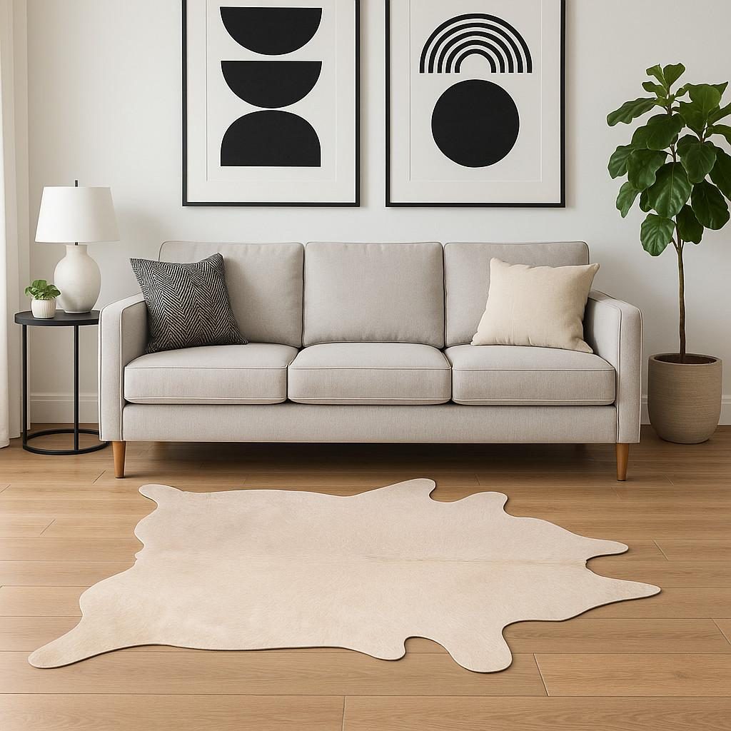 6′ X 7′ Natural Cowhide Area Rug