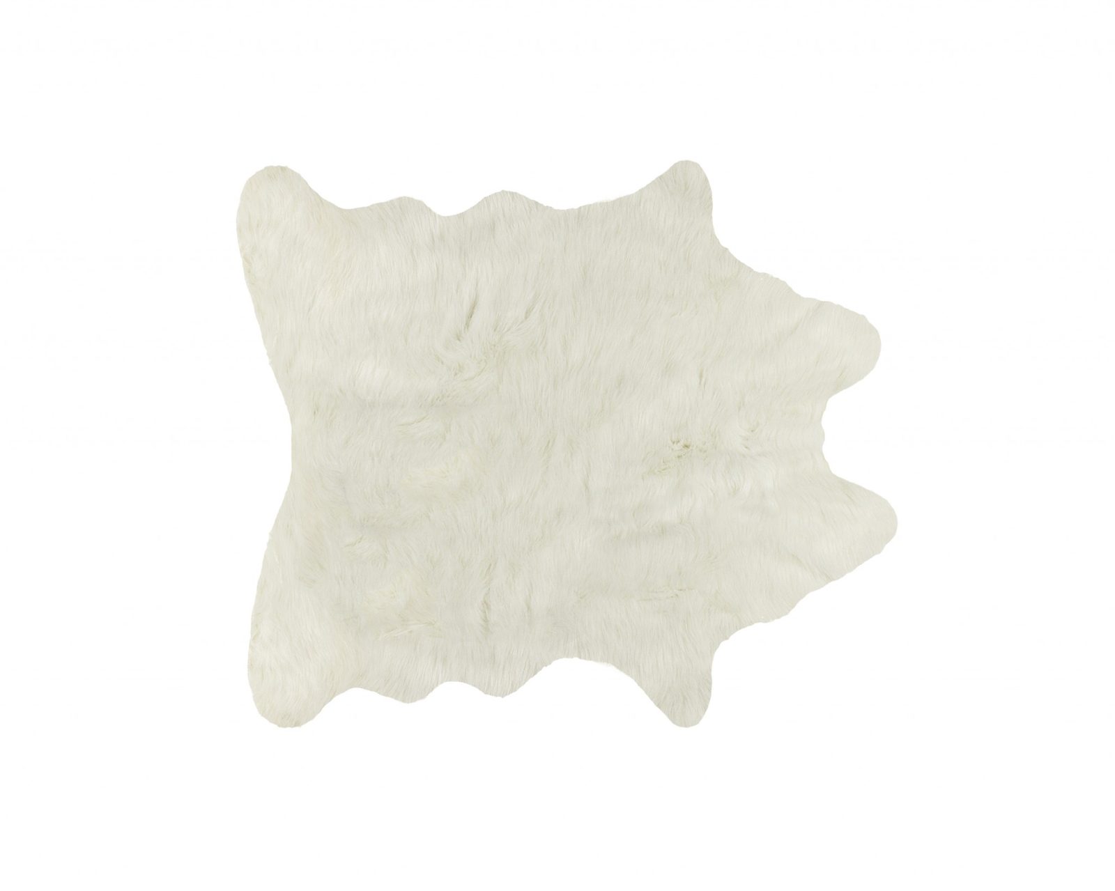 4′ X 5′ Off White Faux Cowhide Area Rug