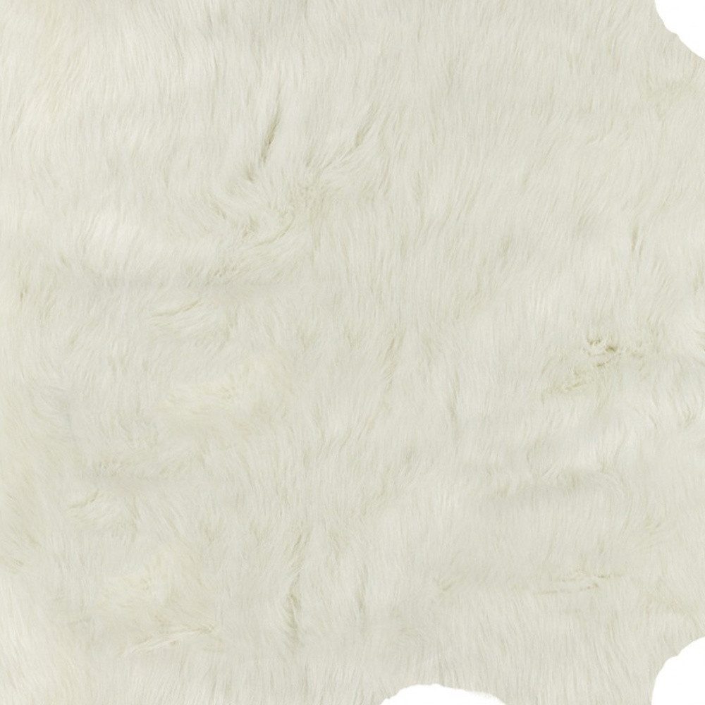 4′ X 5′ Off White Faux Cowhide Area Rug