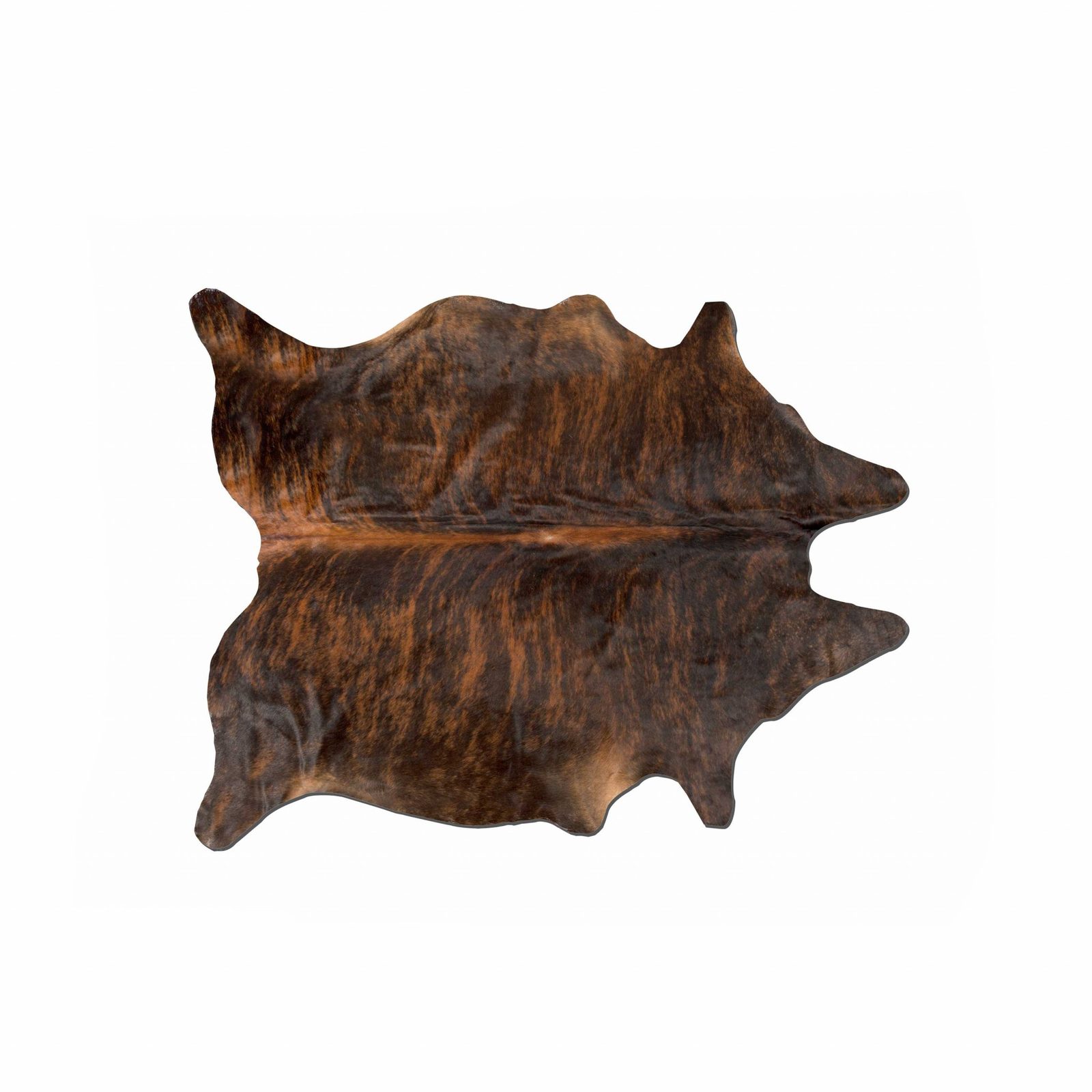 5′ X 7′ Brown And Black Cowhide Print Area Rug