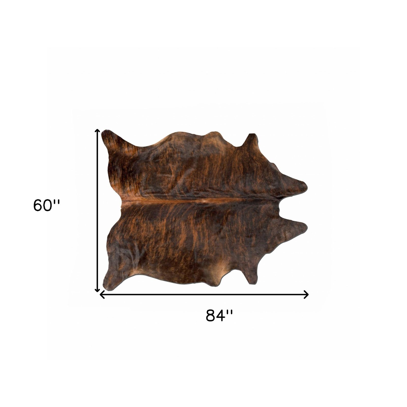 5′ X 7′ Brown And Black Cowhide Print Area Rug