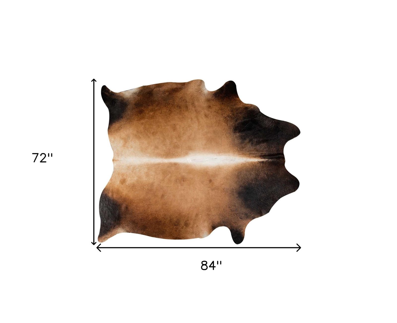 6′ X 7′ Tan Cowhide Print Area Rug