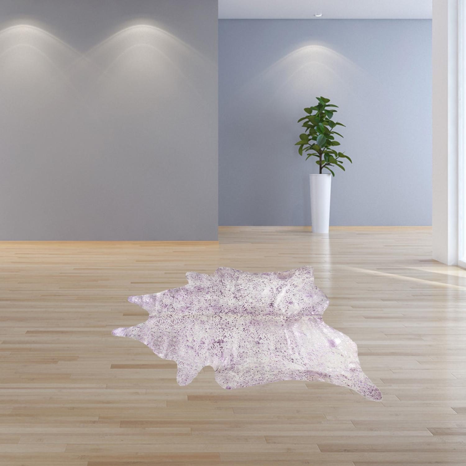 6′ X 7′ Gray Cowhide Print Area Rug II