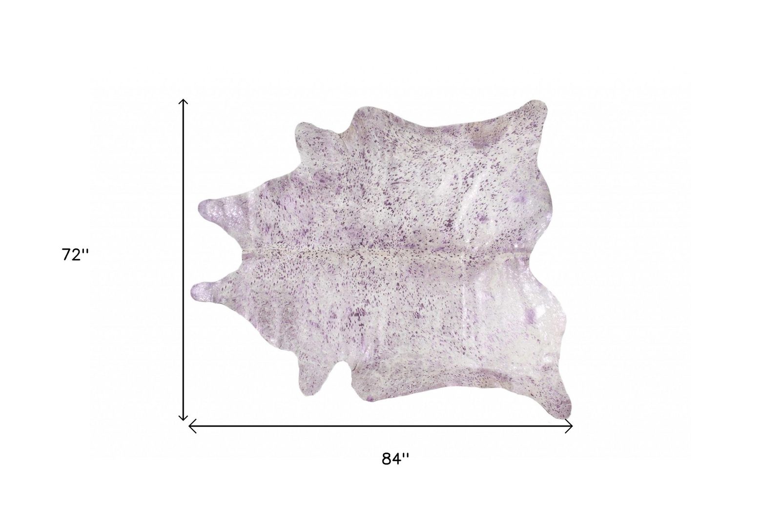 6′ X 7′ Gray Cowhide Print Area Rug II