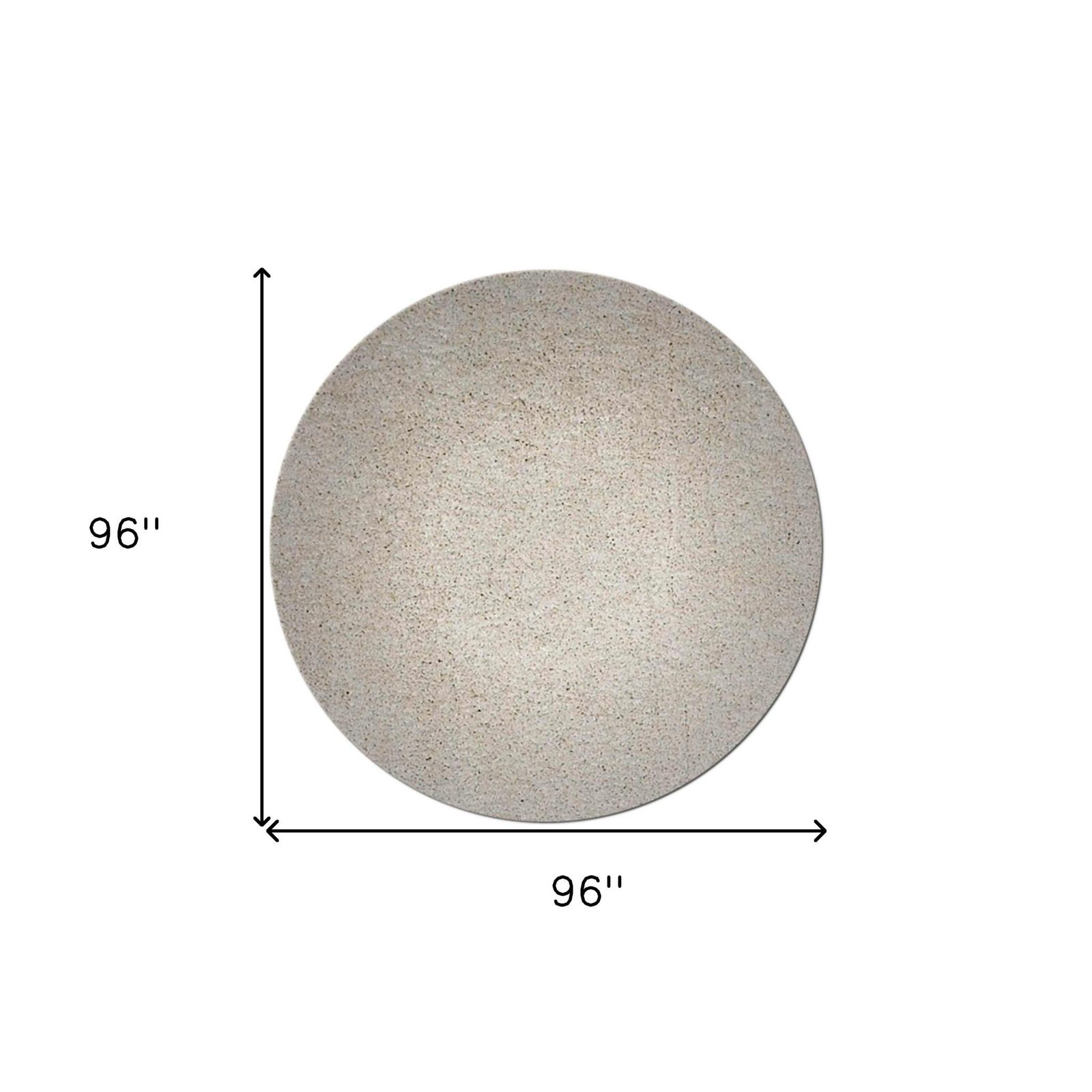 8′ Ivory Hand Woven Round Rug
