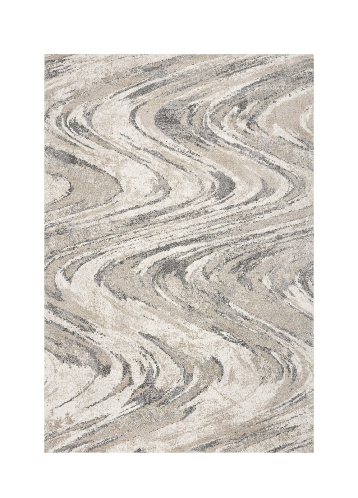 7′ X 9′ Gray And Tan Abstract Area Rug