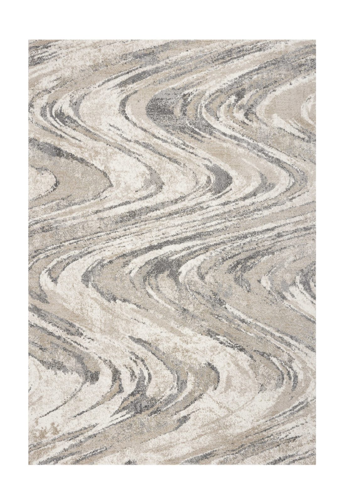 9′ X 13′ Gray And Tan Abstract Area Rug