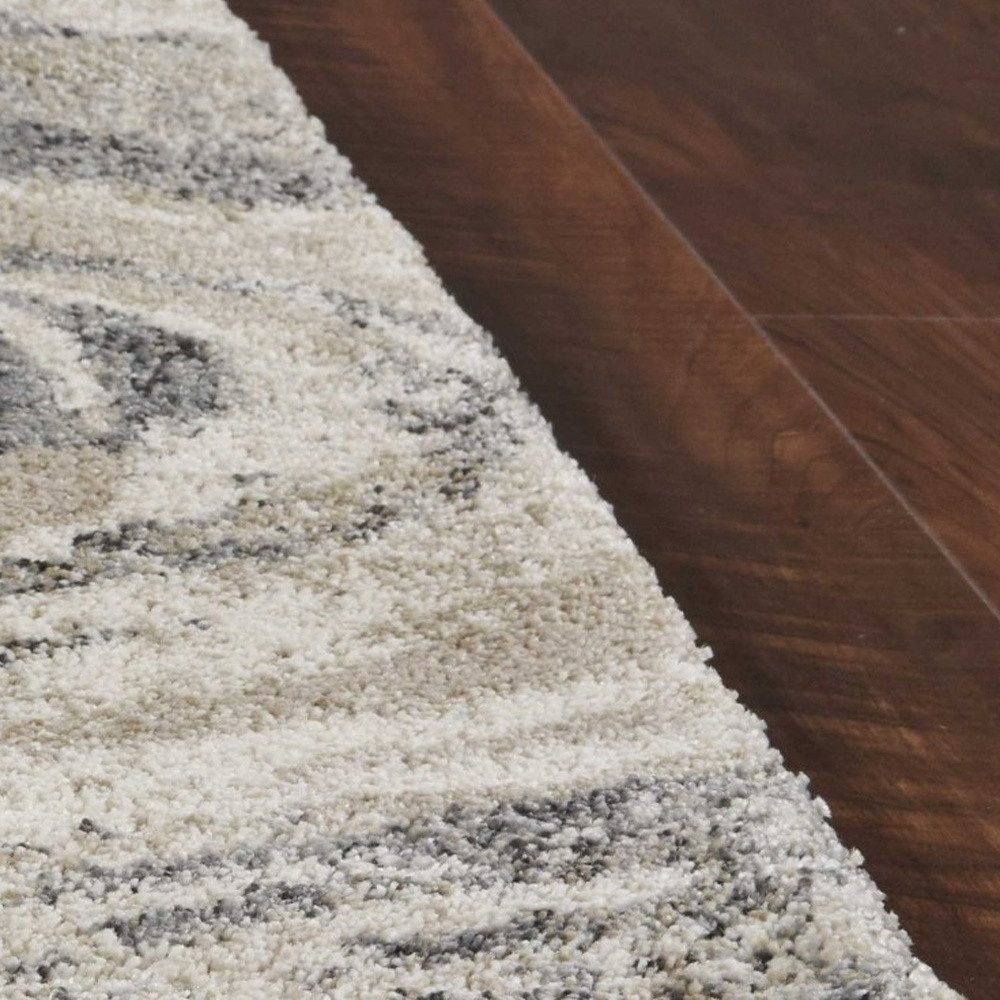 9′ X 13′ Gray And Tan Abstract Area Rug