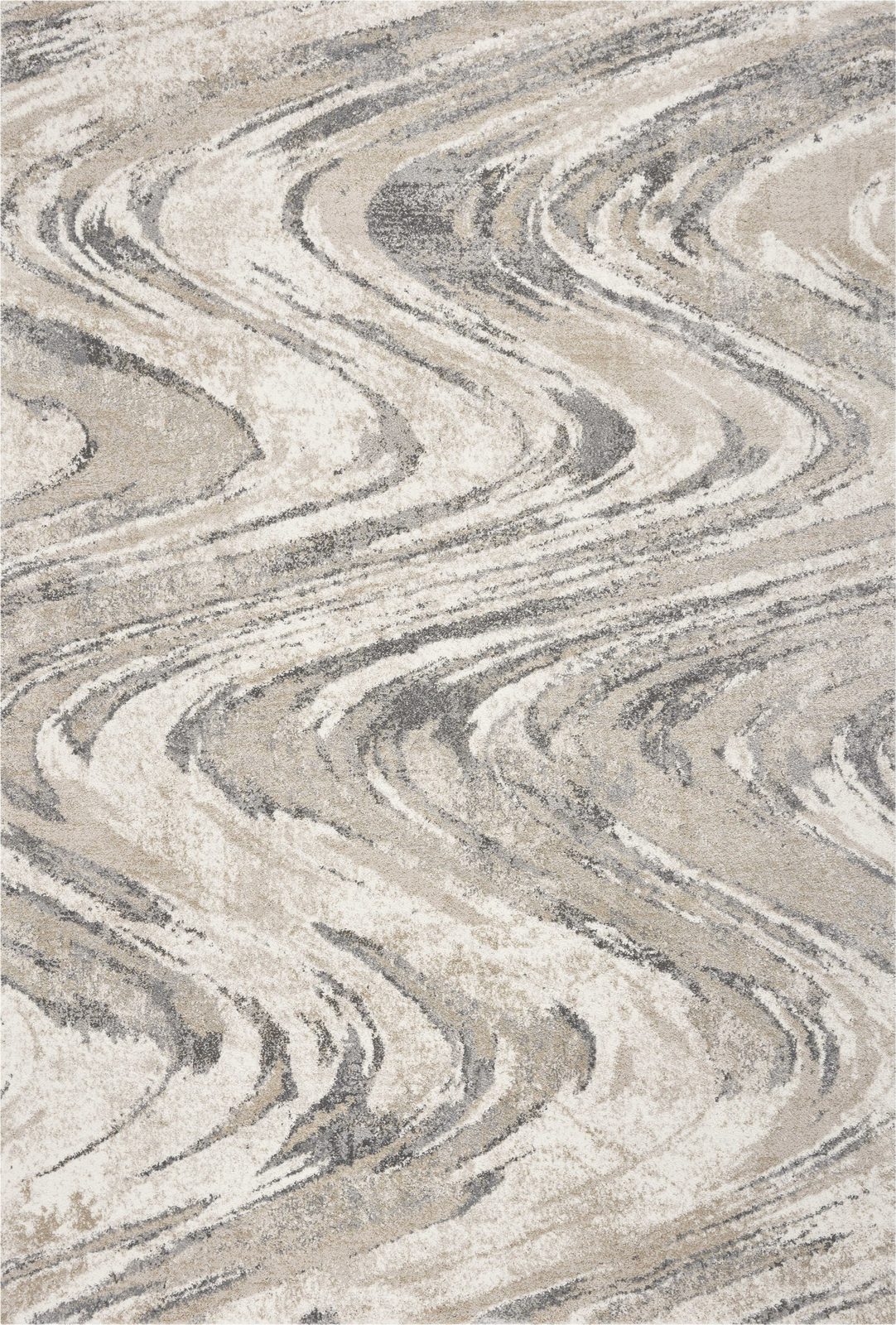 9′ X 13′ Gray And Tan Abstract Area Rug