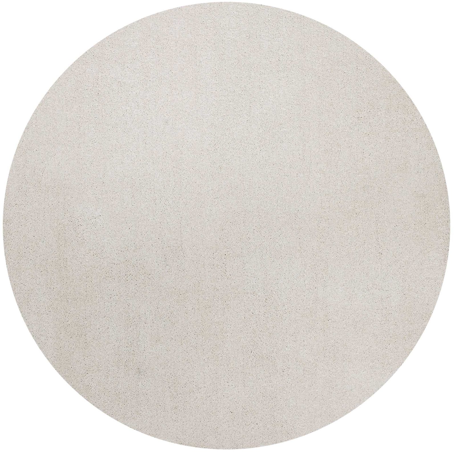 6′ Ivory Shag Round Rug