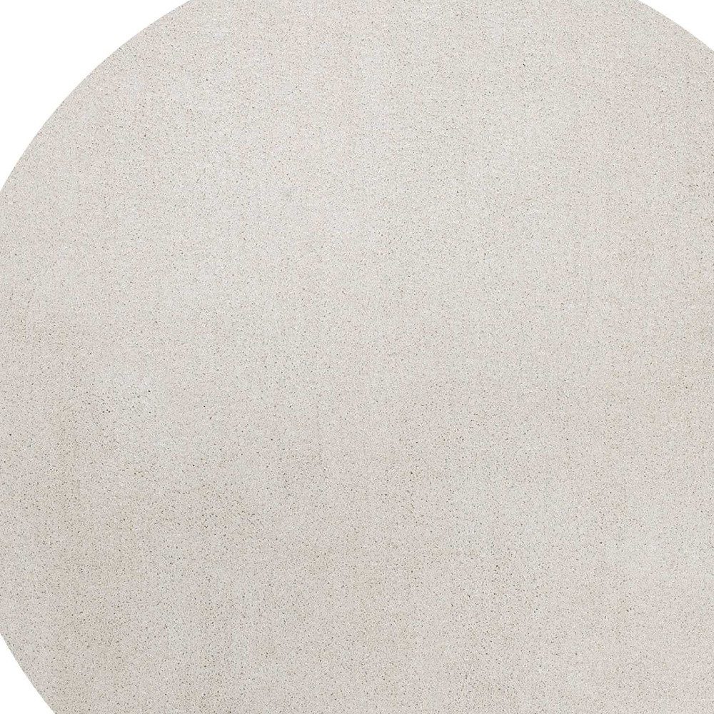 6′ Ivory Shag Round Rug