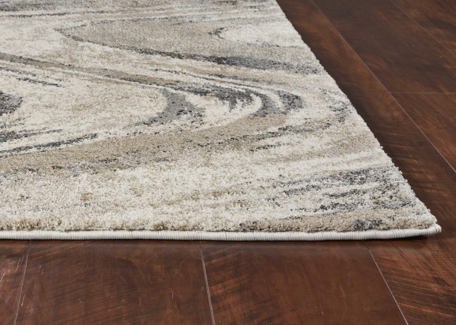 5′ X 8′ Gray And Tan Abstract Area Rug