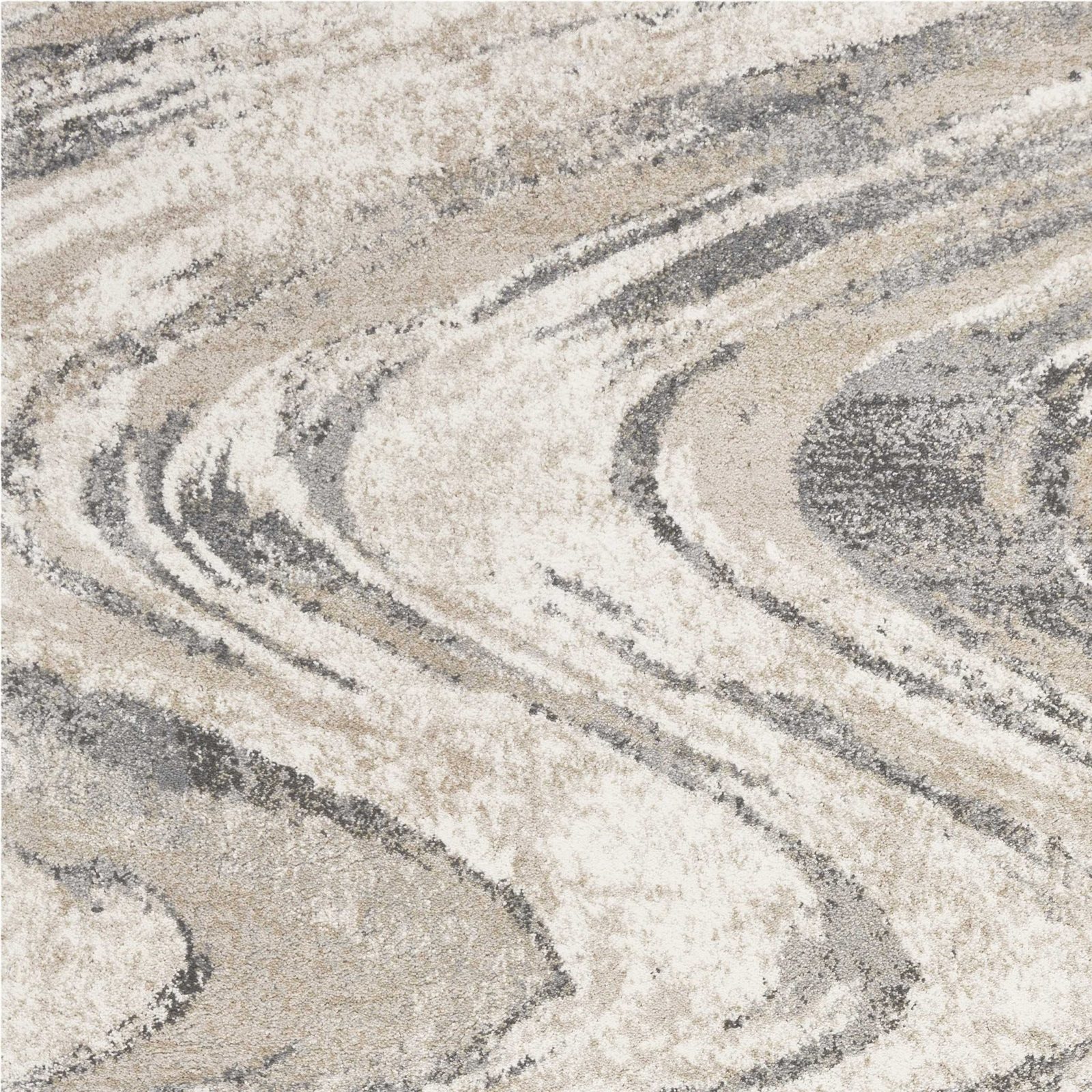 5′ X 8′ Gray And Tan Abstract Area Rug