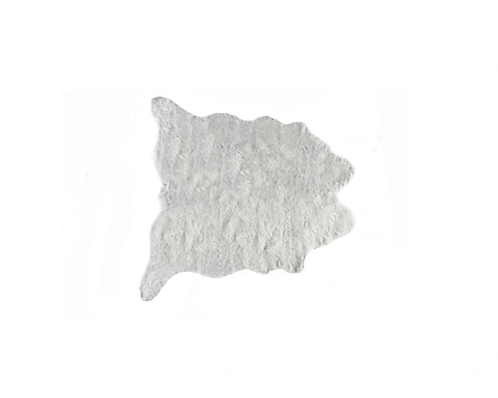 4′ X 5′ Gray Faux Fur Washable Area Rug