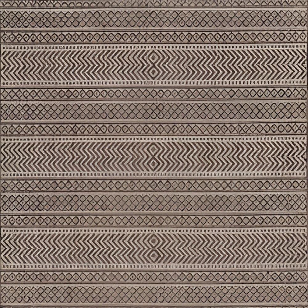 3′ X 4′ Brown Geometric Indoor Outdoor Area Rug