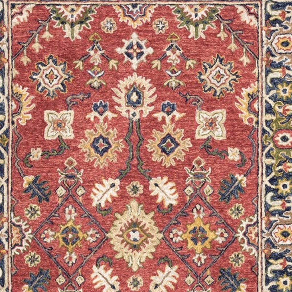 4′ X 6′ Red And Blue Bohemian Area Rug