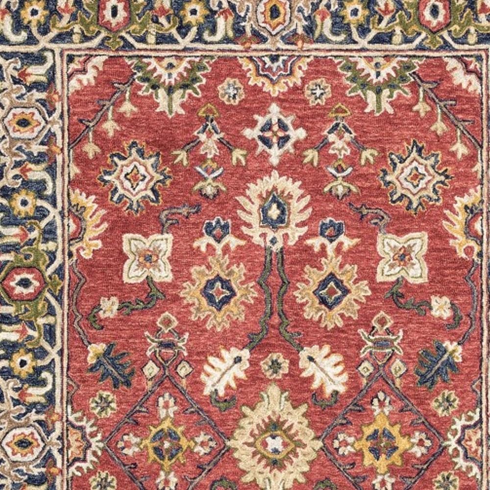 5′ X 8′ Red And Blue Bohemian Area Rug