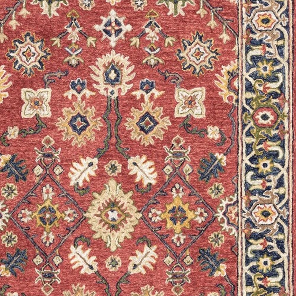 8′ X 10′ Red And Blue Bohemian Area Rug