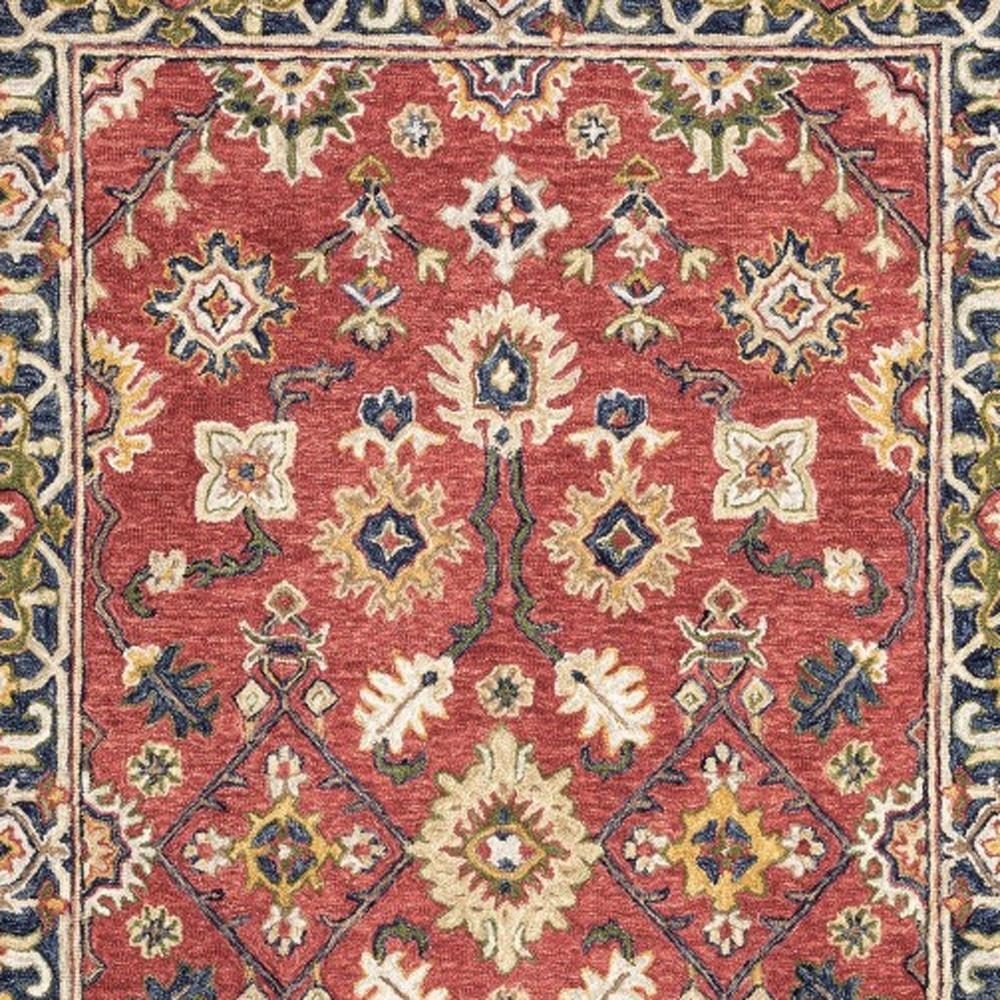 10′ X 13′ Red And Blue Bohemian Area Rug