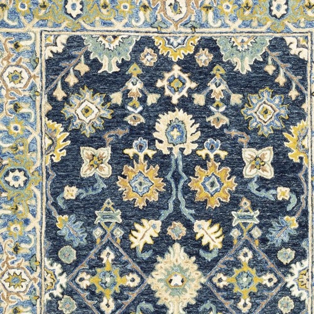 5′ X 8′ Navy And Blue Bohemian Area Rug