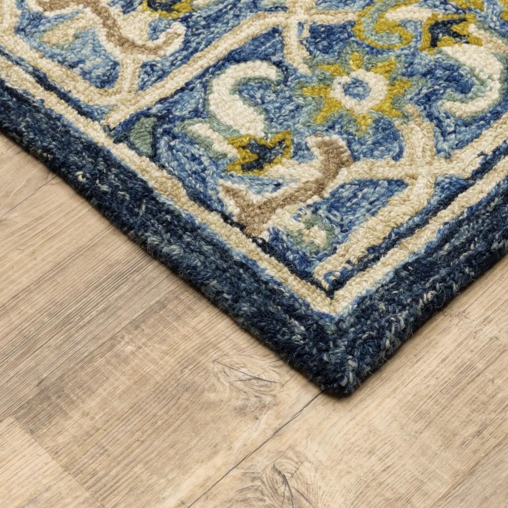 5′ X 8′ Navy And Blue Bohemian Area Rug