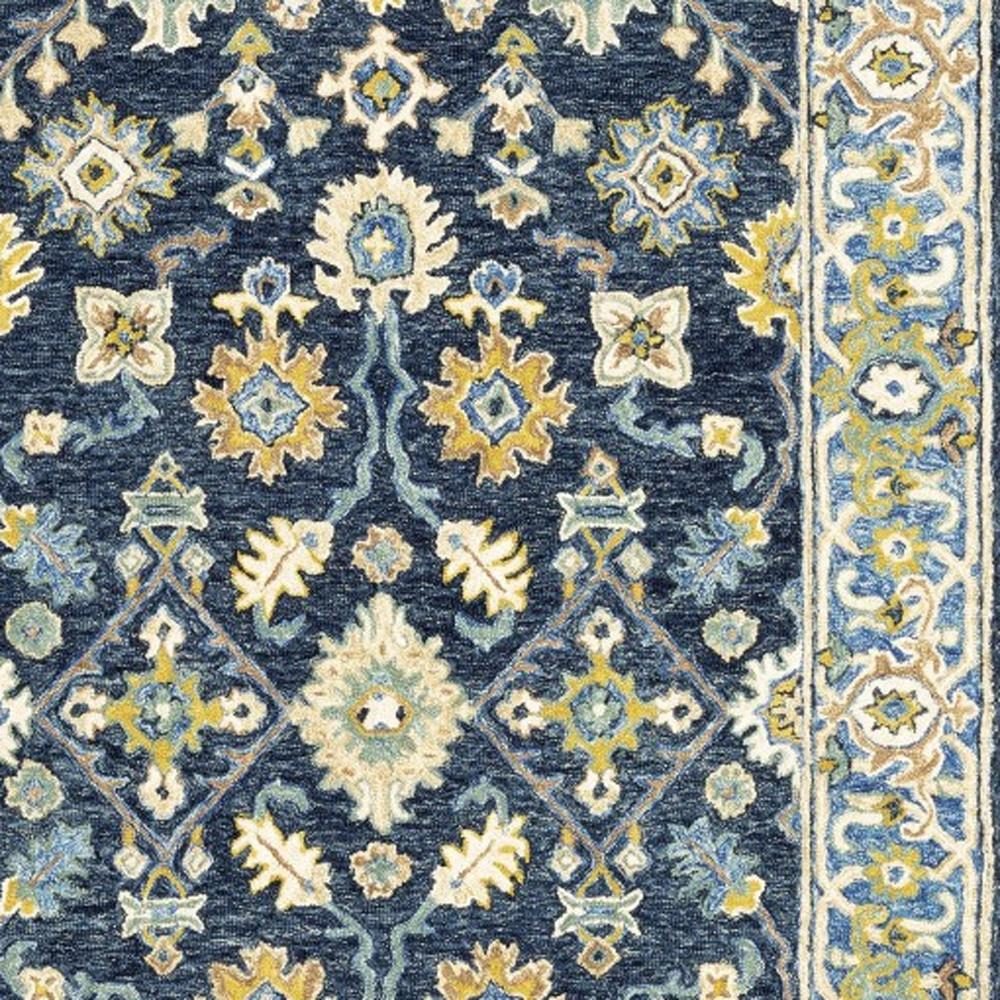 8′ X 10′ Navy and Blue Bohemian Area Rug