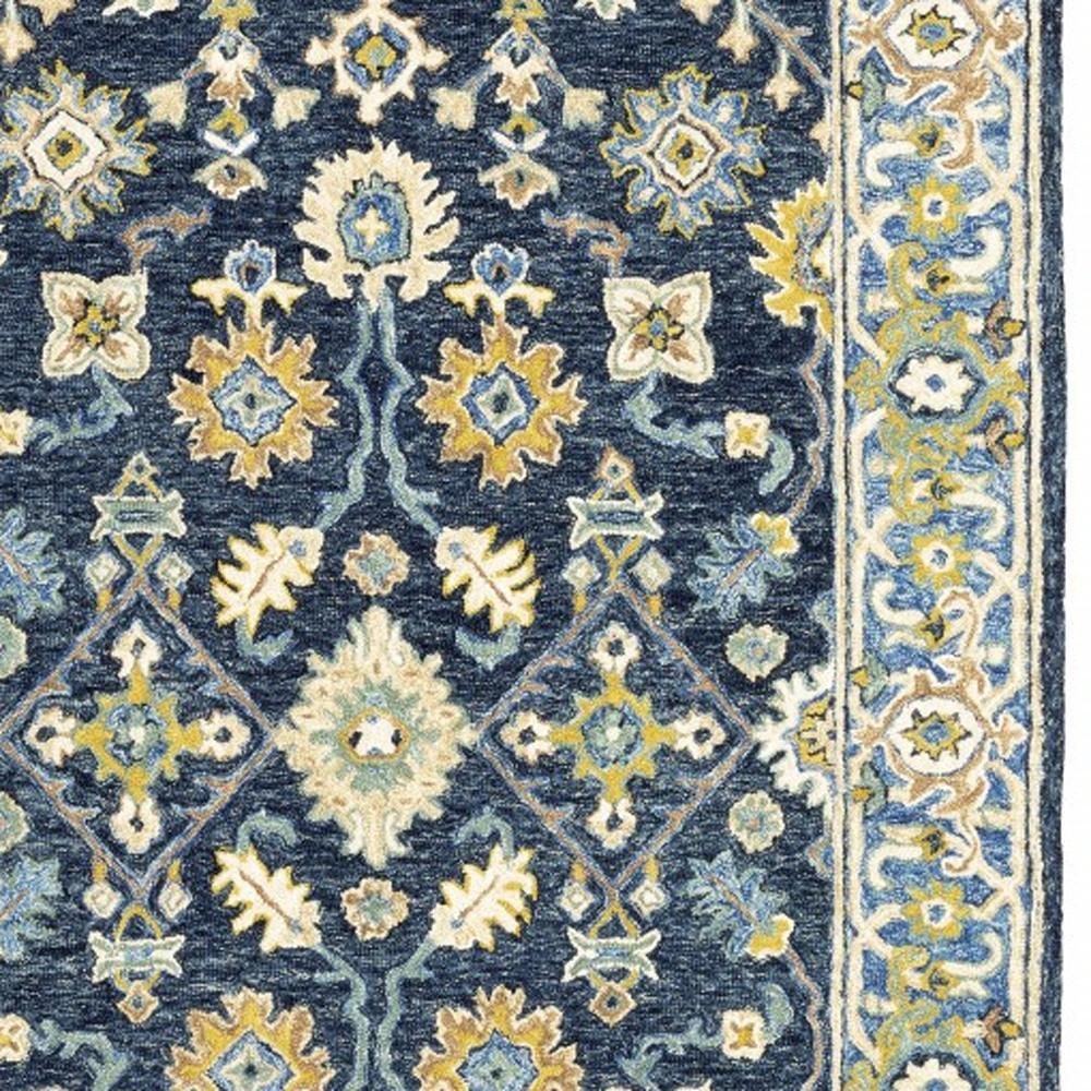 10′ X 13′ Navy And Blue Bohemian Area Rug