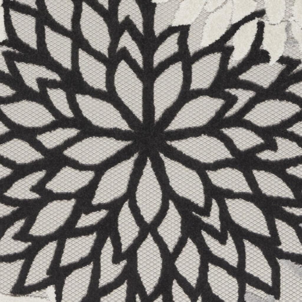 4′ X 6′ Black And White Indoor Outdoor Area Rug