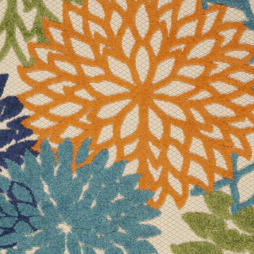 3′ X 4′ Ivory Blue Indoor Outdoor Area Rug II