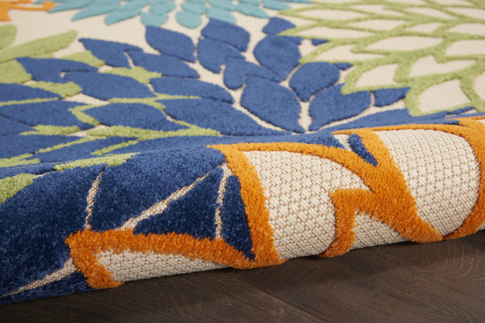 3′ X 4′ Ivory Blue Indoor Outdoor Area Rug II