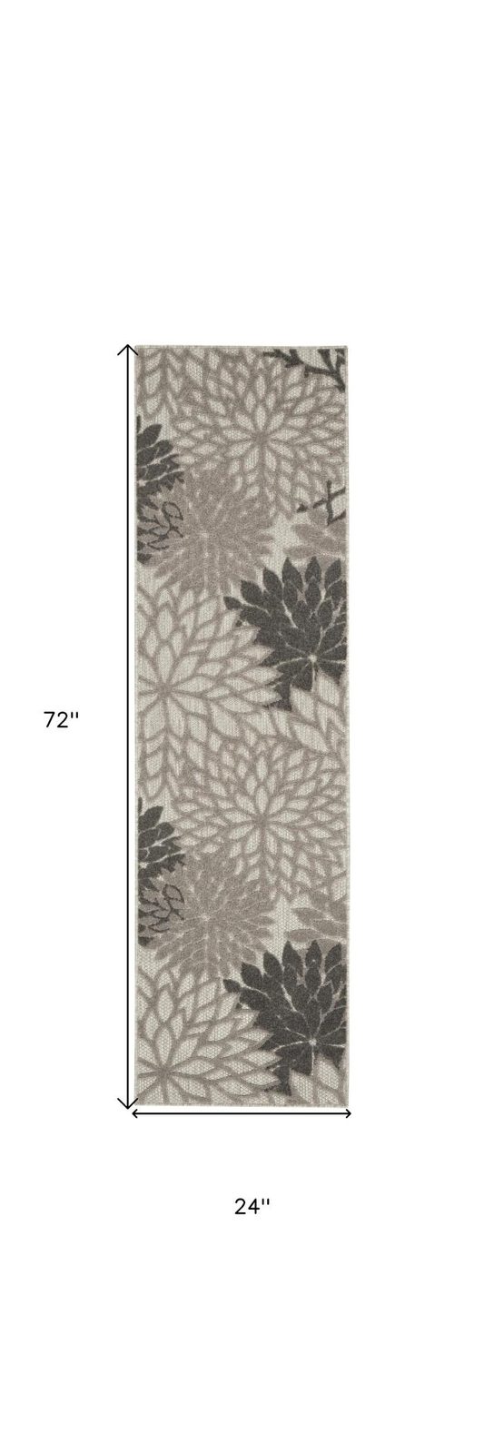 6′ Gray Indoor Outdoor Area Rug